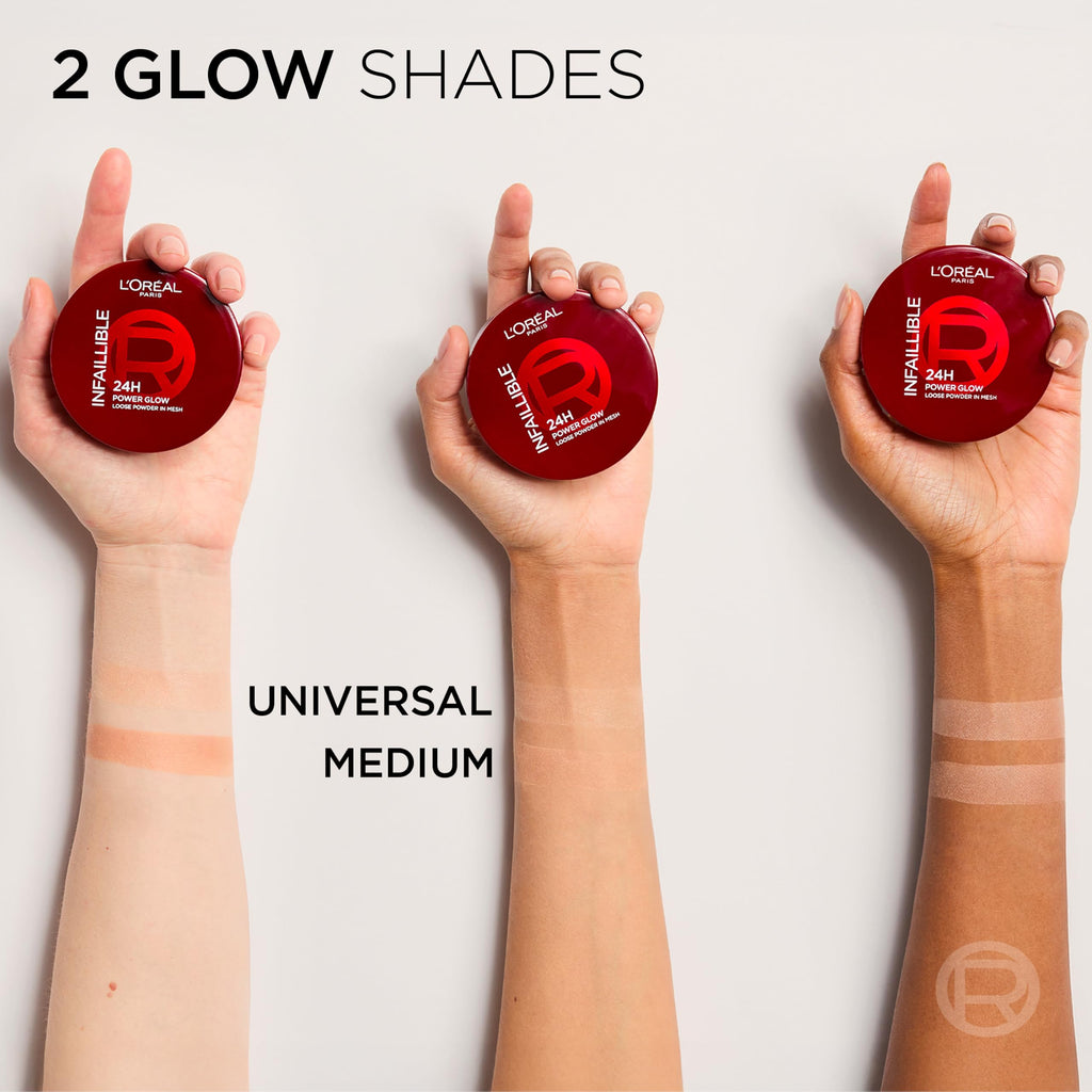 L'Oreal Paris Infallible 24 Hour Glow Loose Powder - Universal Shade - Long-Lasting Setting Powder - New