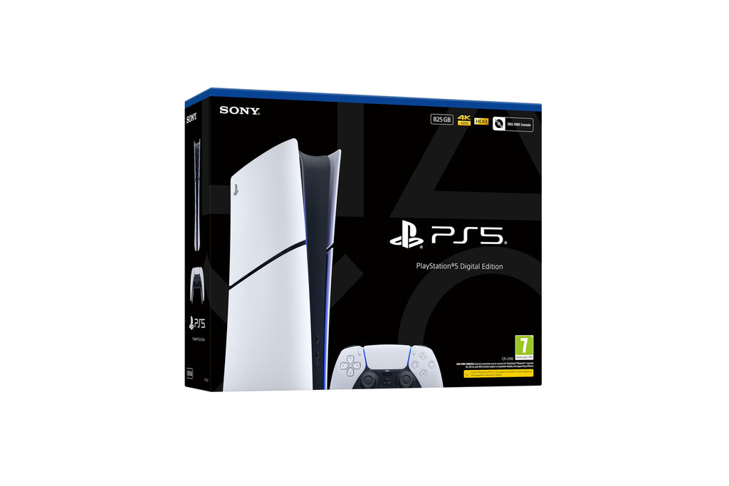 Sony PlayStation 5 Digital Console - PS5 Disc-Free E Chassis 825GB White - Next-Gen Gaming System - Like New