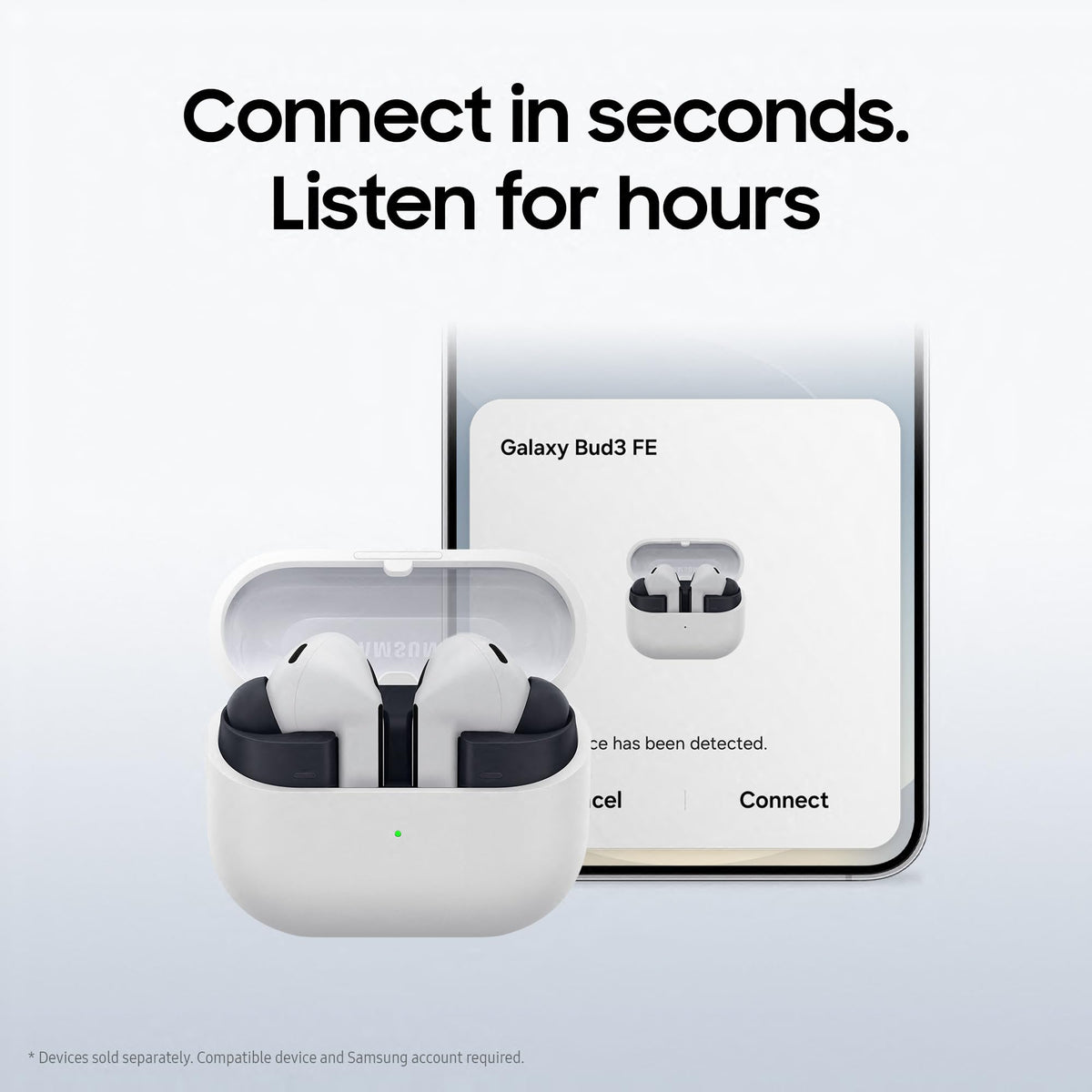 Samsung Galaxy Buds3 FE - Black Wireless Bluetooth In-Ear Headphones Earbuds - Like New