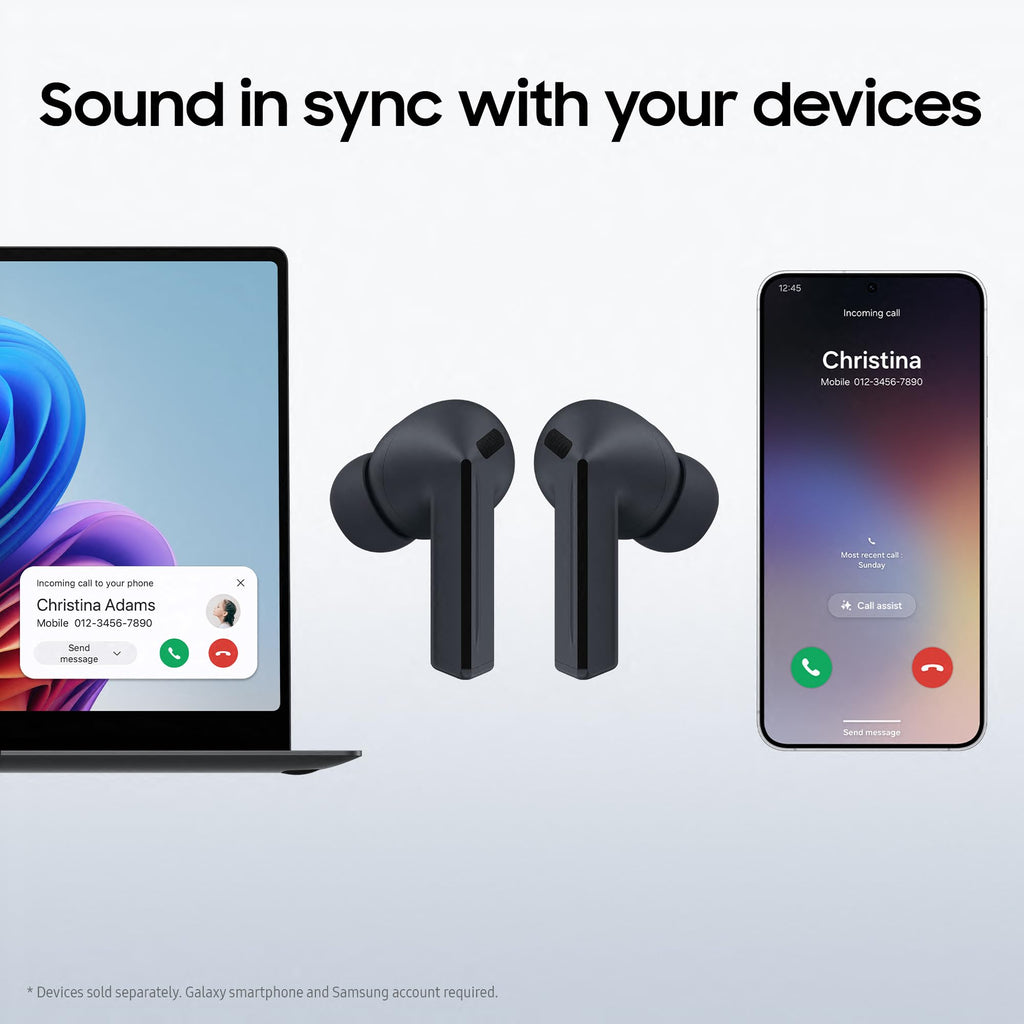 Samsung Galaxy Buds3 FE - Black Wireless Bluetooth In-Ear Headphones Earbuds - Like New