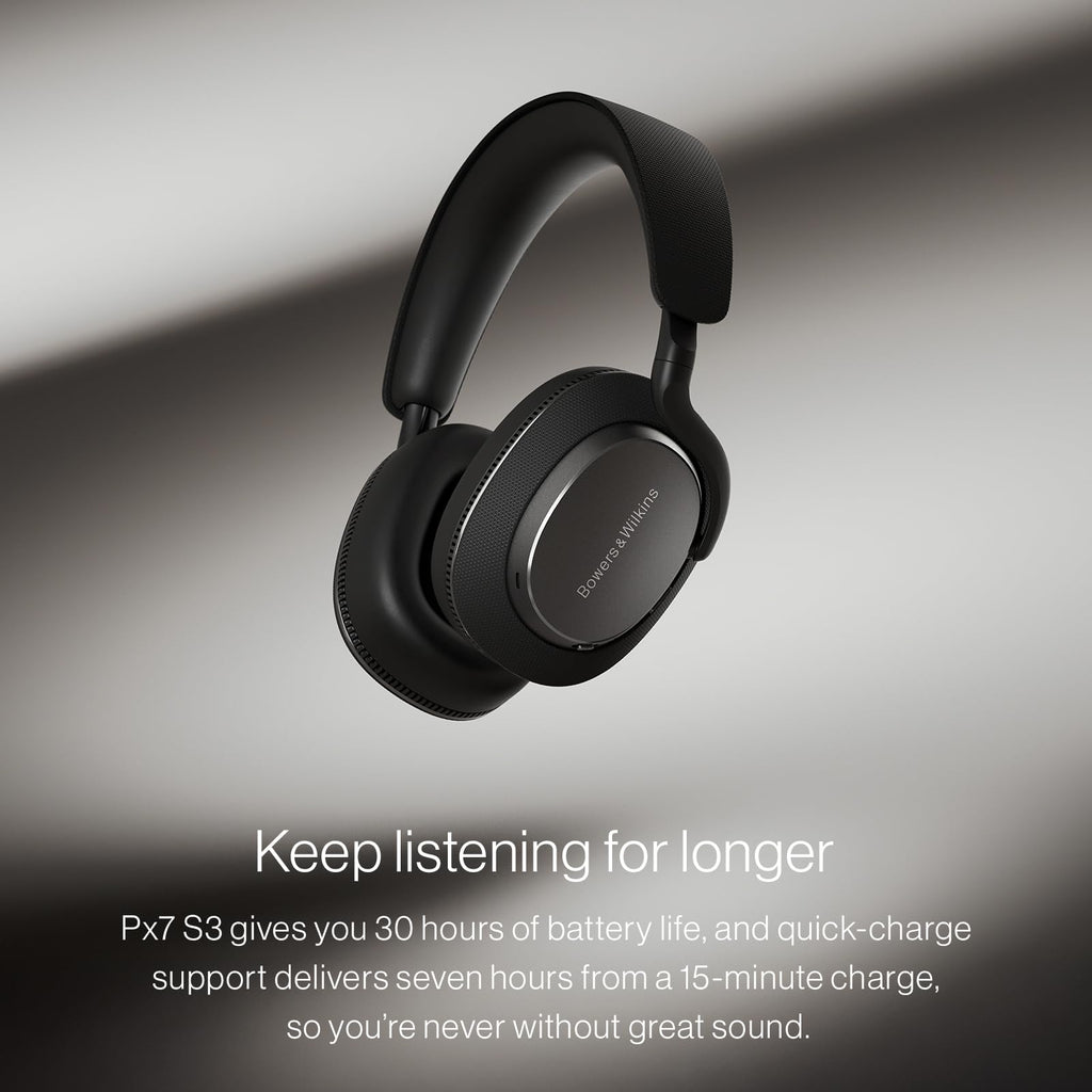 Bowers & Wilkins PX7 S3 Noise Cancelling Wireless Bluetooth Headphones Over-Ear Black - Like New