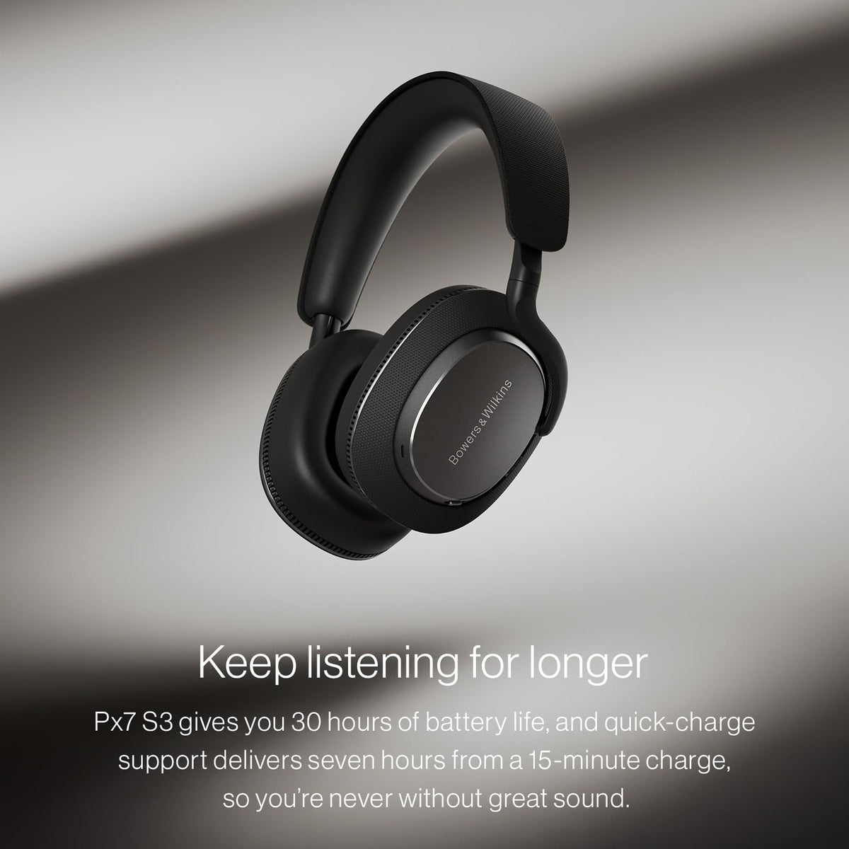 Bowers & Wilkins PX7 S3 Noise Cancelling Wireless Bluetooth Headphones Over-Ear Black - Like New