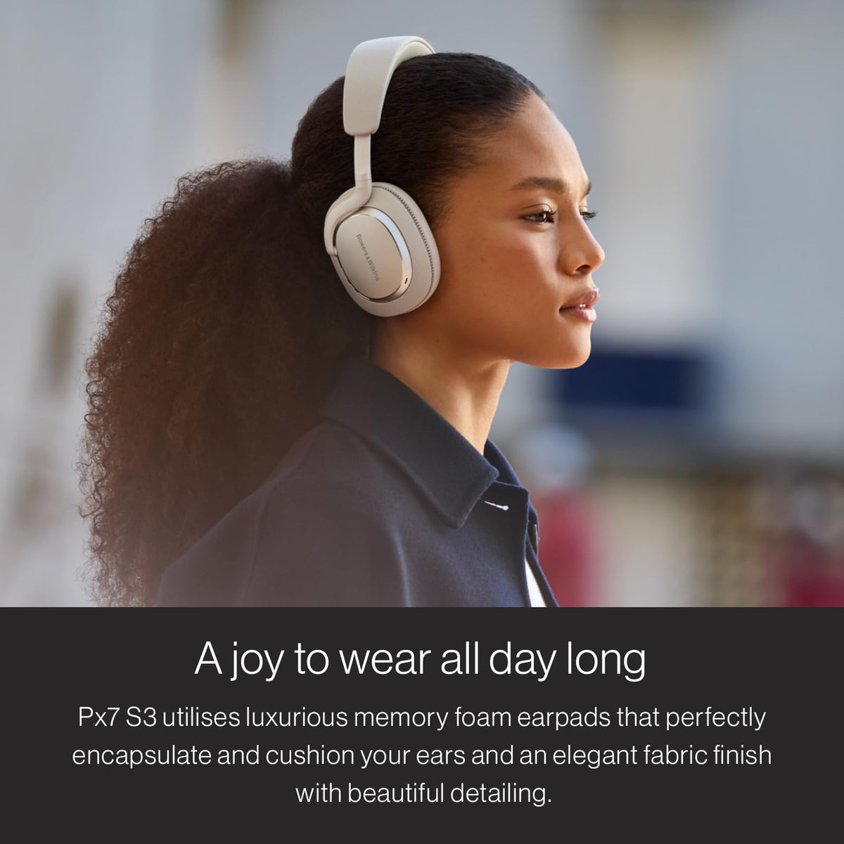 Bowers & Wilkins PX7 S3 Noise Cancelling Wireless Bluetooth Headphones Over-Ear Black - Like New