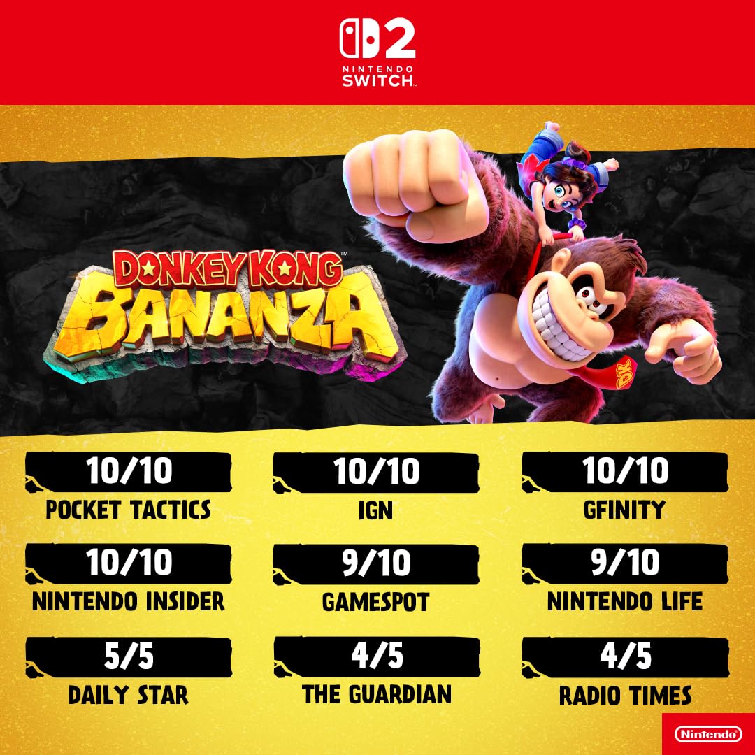 Nintendo Donkey Kong Bananza - Nintendo Switch Game - 2 Player Co-op Adventure - Like New