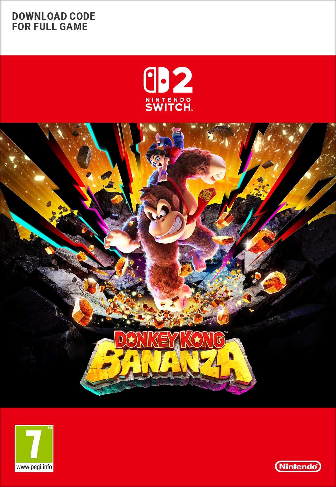 Nintendo Donkey Kong Bananza - Nintendo Switch Game - 2 Player Co-op Adventure - Like New