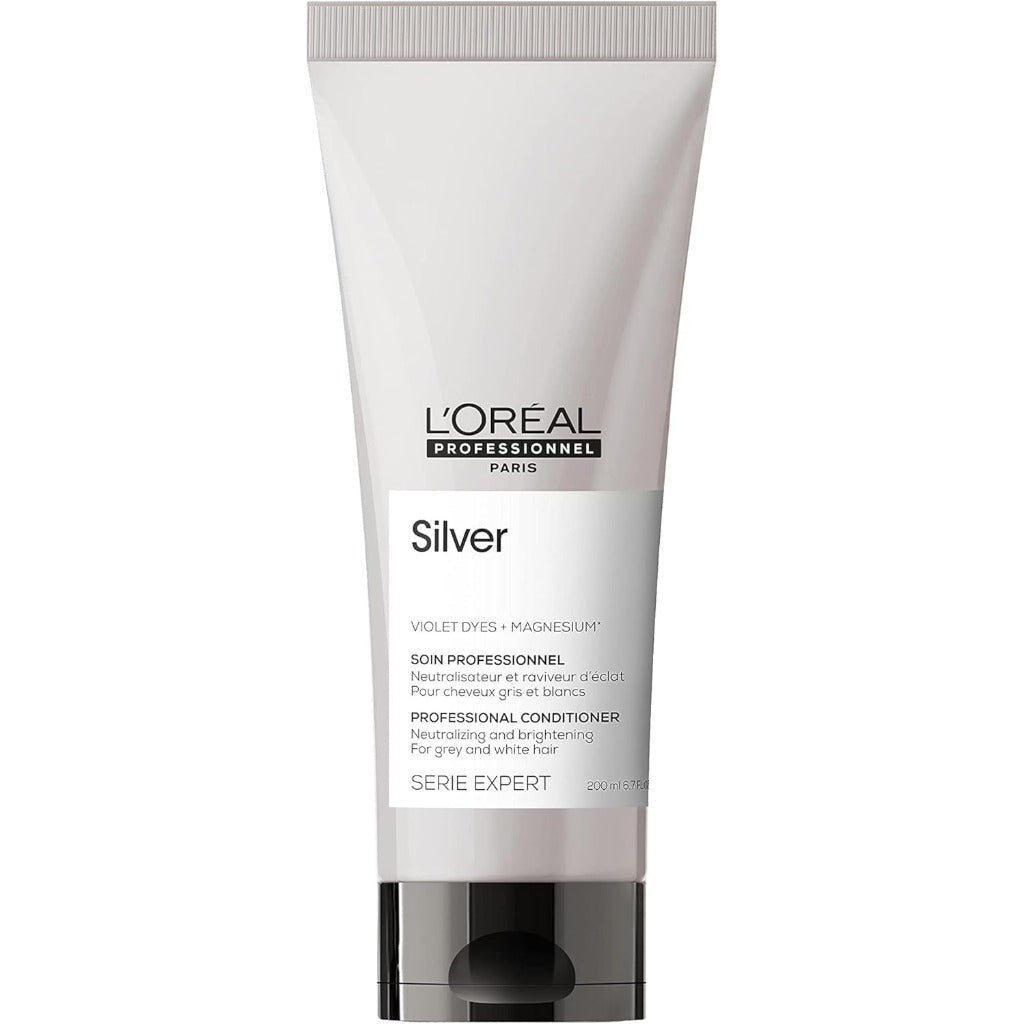 L'Oréal Professionnel Serie Expert Silver Conditioner - Grey, White, Light Blonde Hair - 200ml Neutralising Tone - Damaged Box