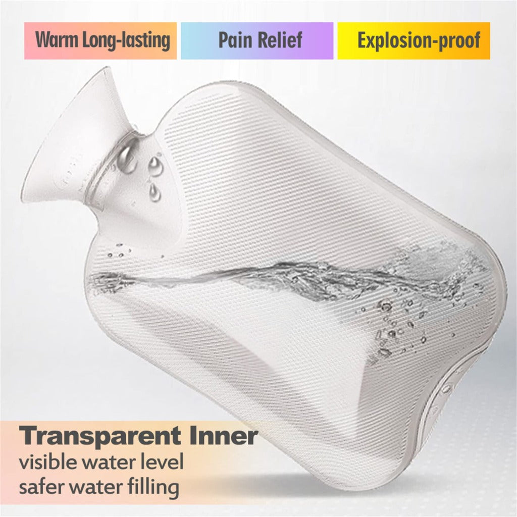 LinKecn Extra Large Hot Water Bottle with Cover - 3L Furry Brown Hot Water Bag - Zip Design UK - Like New