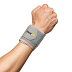 BraceUP Wrist Compression Support Brace - Carpal Tunnel Tendonitis Gym Workout Pain Relief Adjustable Wrap Band Silver - Damaged Box