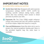 SooQi Rechargeable Heated Eye Mask - Cordless Weighted Graphene Compress for Dry Eyes Fatigue Sleep Travel - Damaged Box