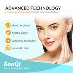 SooQi Rechargeable Heated Eye Mask - Cordless Weighted Graphene Compress for Dry Eyes Fatigue Sleep Travel - Damaged Box