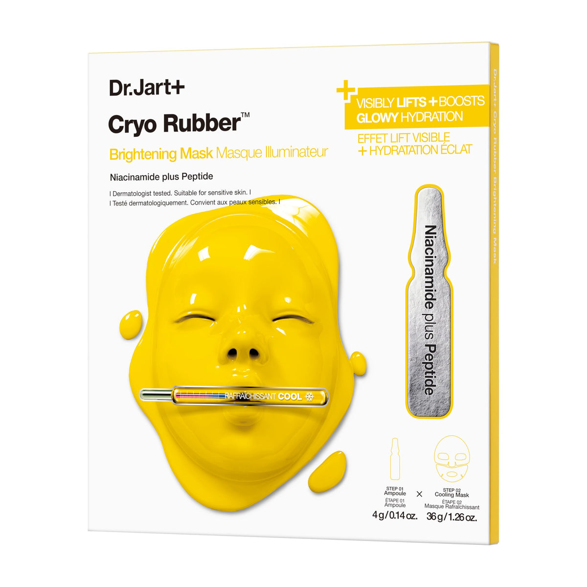 Dr.Jart+ Cryo Rubber Hydrogel Brightening Face Mask - Niacinamide Korean Skincare Sheet Mask - New
