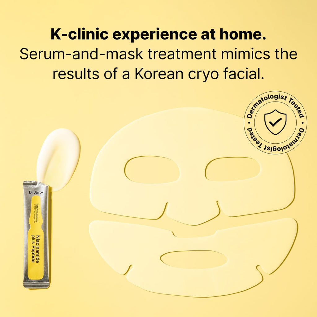Dr.Jart+ Cryo Rubber Hydrogel Brightening Face Mask - Niacinamide Korean Skincare Sheet Mask - New