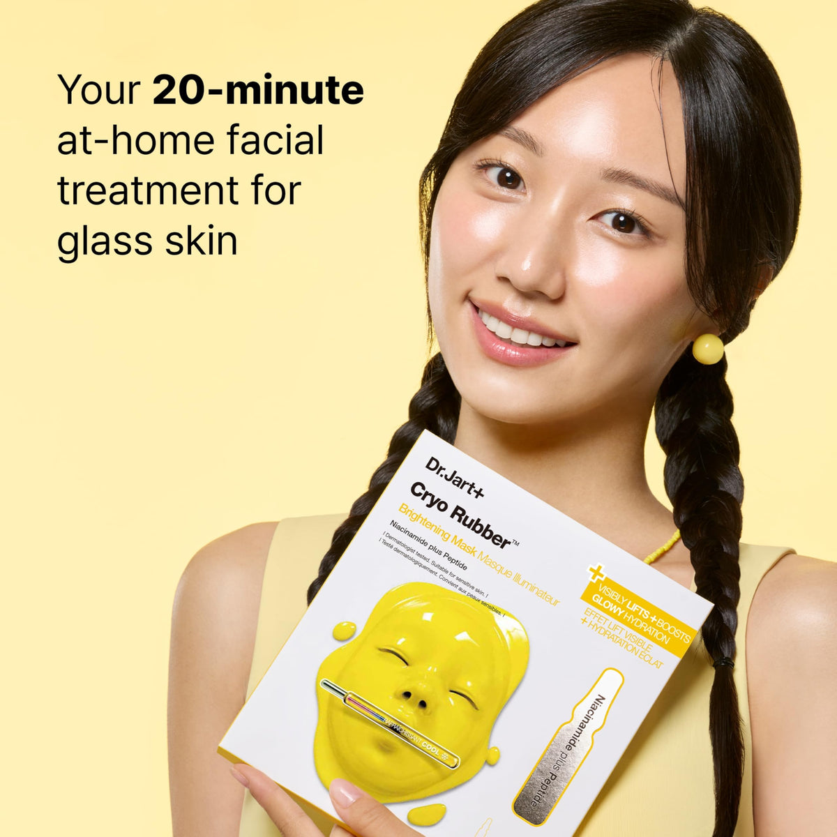 Dr.Jart+ Cryo Rubber Hydrogel Brightening Face Mask - Niacinamide Korean Skincare Sheet Mask - New