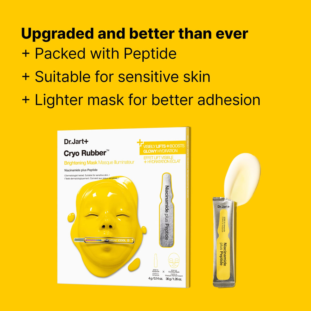 Dr.Jart+ Cryo Rubber Hydrogel Brightening Face Mask - Niacinamide Korean Skincare Sheet Mask - New