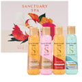 Sanctuary Spa Discovery Body Wash Gift Set for Women - 4 x 75ml Collection - Signature, Spiced, Lily & Rose, Aqua Serenity Scents - Damaged Box