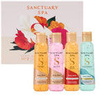 Sanctuary Spa Discovery Body Wash Gift Set for Women - 4 x 75ml Collection - Signature, Spiced, Lily & Rose, Aqua Serenity Scents - Damaged Box
