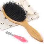 BESTOOL Hair Brush - Boar & Nylon Bristle - Wet/Dry Hair - Smoothing Massaging Detangling - Round Brush for Shine & Health - Damaged Box