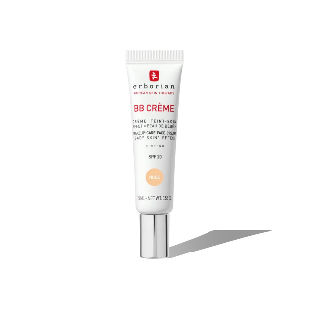 Erborian BB Cream with Ginseng - Nude SPF 20 - 5-in-1 Complexion Cream - 15ml Korean Cosmetic - New