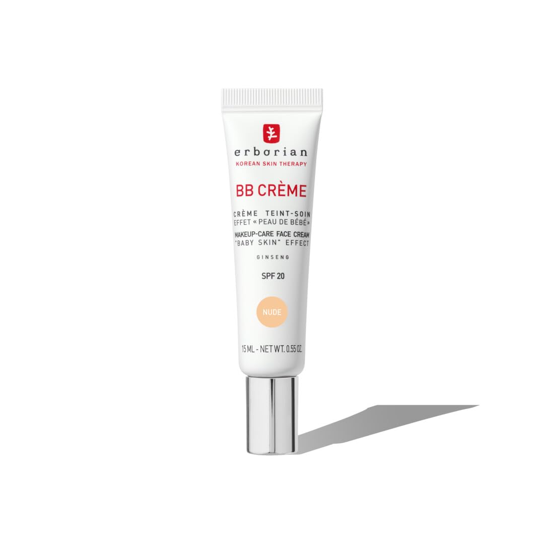 Erborian BB Cream with Ginseng - Nude SPF 20 - 5-in-1 Complexion Cream - 15ml Korean Cosmetic - New