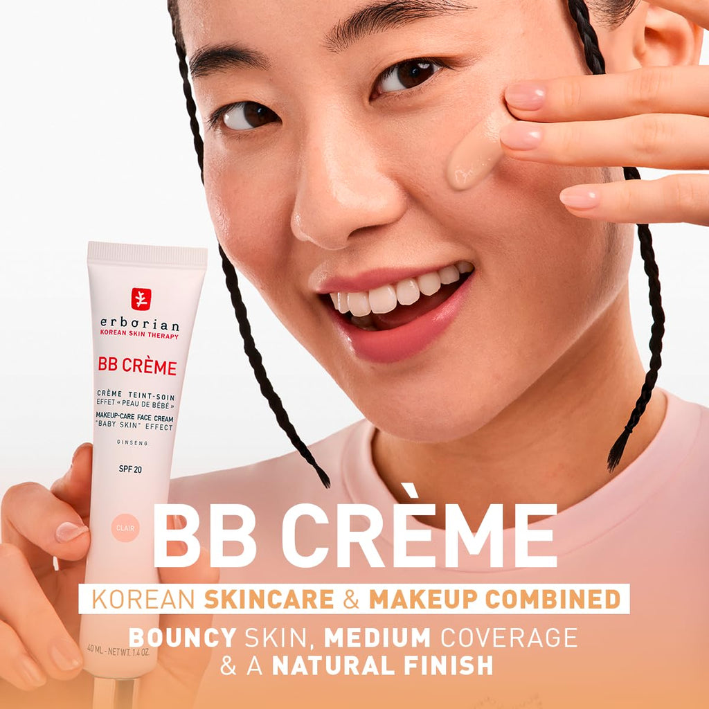 Erborian BB Cream with Ginseng - Nude SPF 20 - 5-in-1 Complexion Cream - 15ml Korean Cosmetic - New