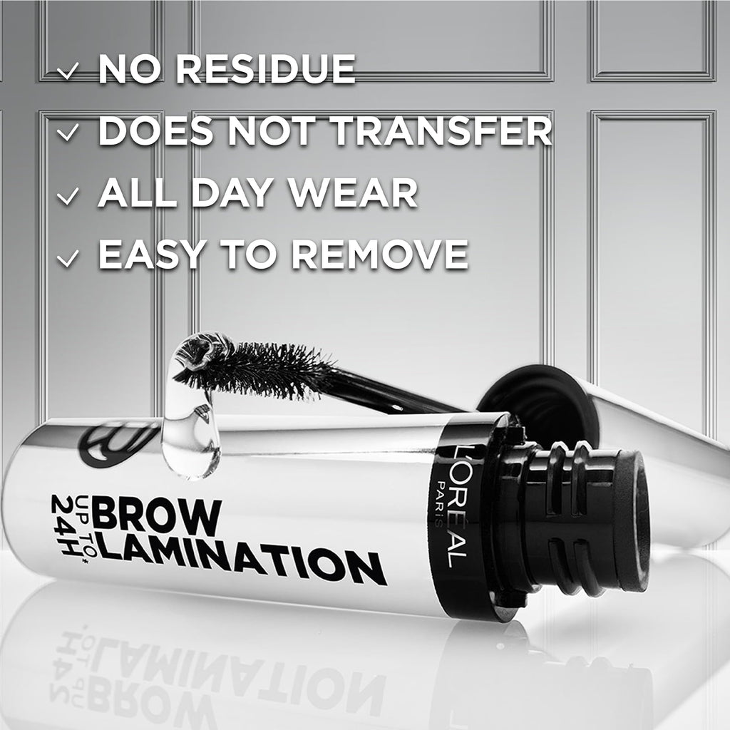 L'Oreal Paris Brow Lamination Gel - Transparent Brow Mascara - 15g Clear Styling & Setting Gel - New