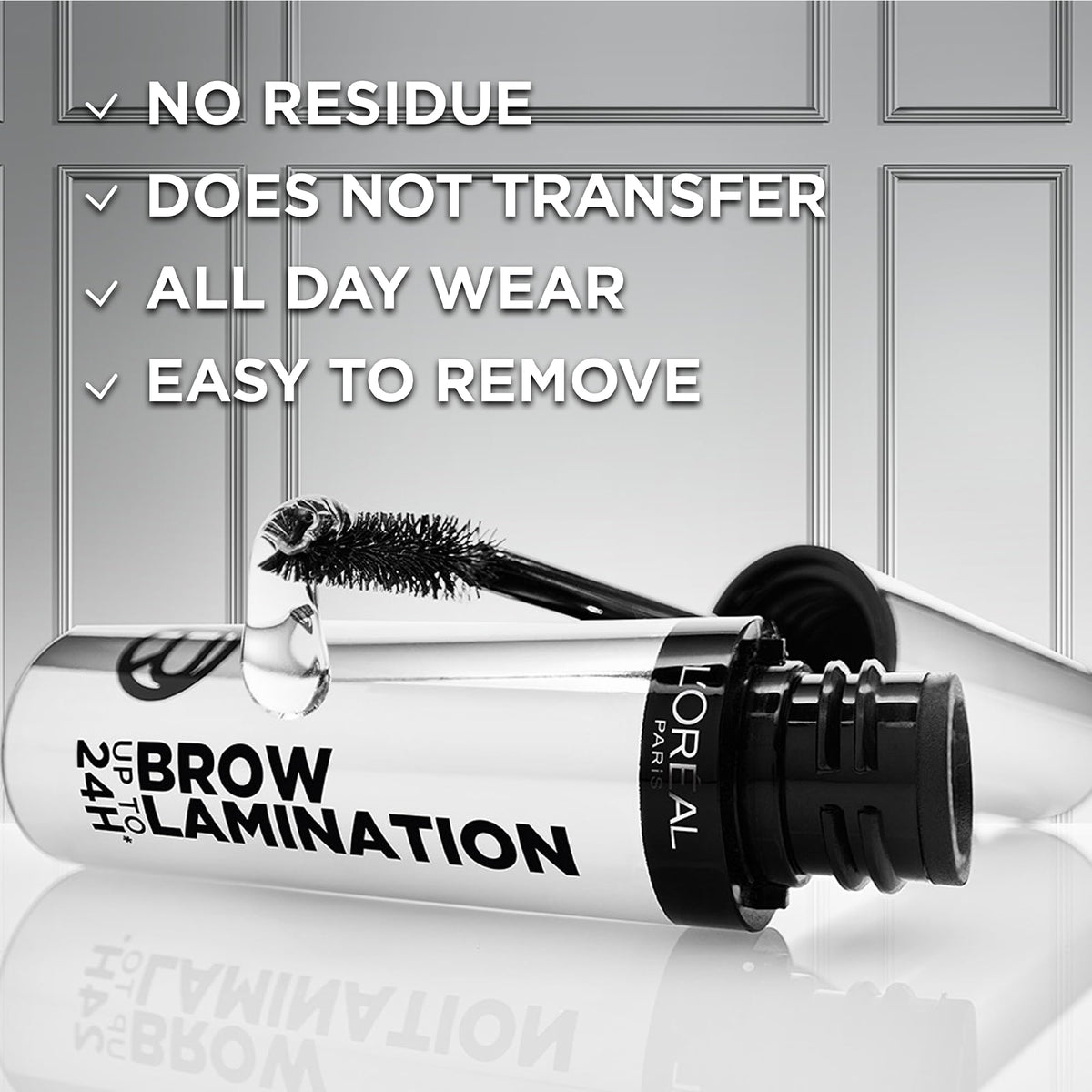 L'Oreal Paris Brow Lamination Gel - Transparent Brow Mascara - 15g Clear Styling & Setting Gel - New