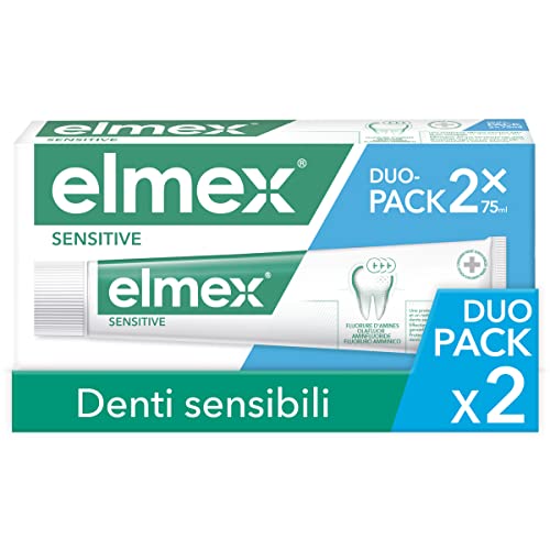 Elmex Sensitive Toothpaste - 2 x 75ml Twin Pack - Dental Care for Sensitive Teeth - New - BBE 04/2028