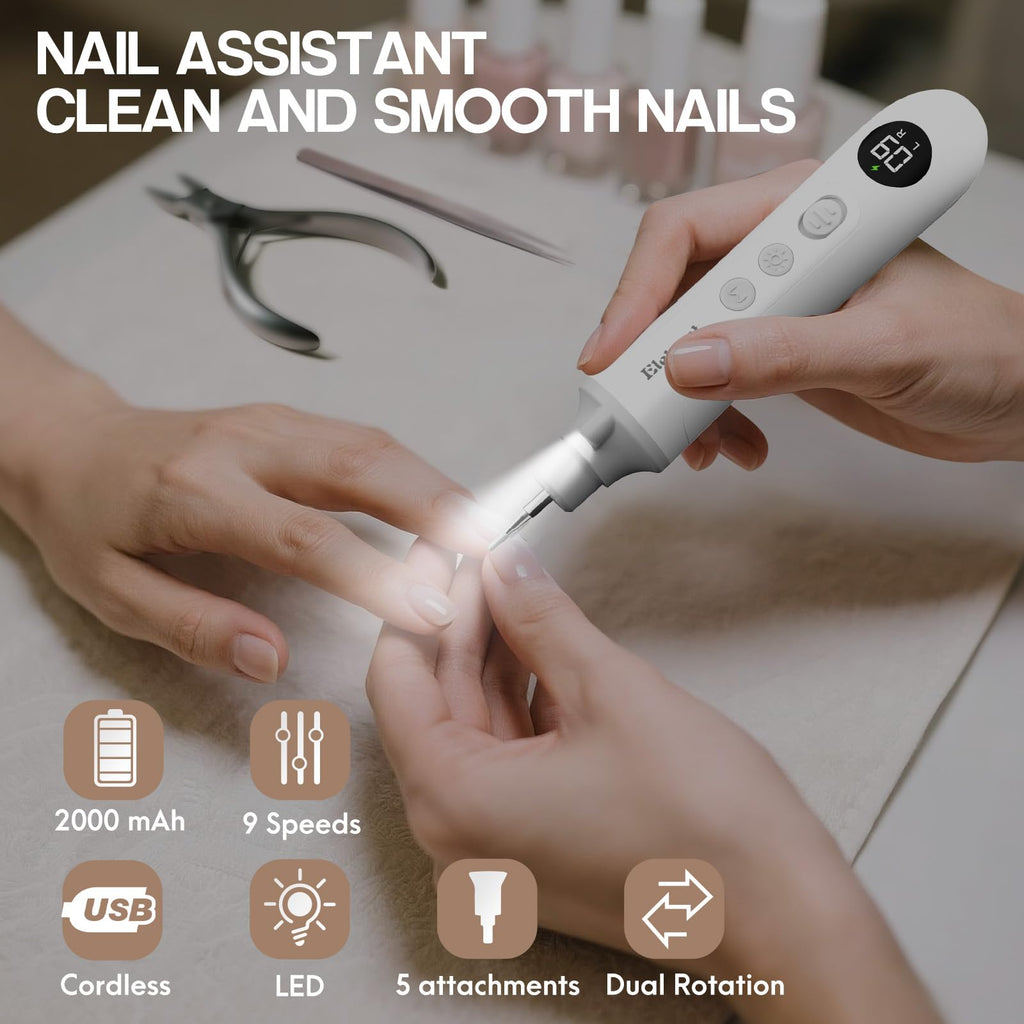 Eletorot Electric Nail File Manicure Pedicure Set for Women Feet - Hand Nail Care Kit - Damaged Box