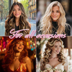 SEGO Pro Clip in Hair Extension Real Human Hair Lace Weft 6pcs 12 Inch 33g #12P613 Golden Brown Bleach Blonde Highlights - Damaged Box