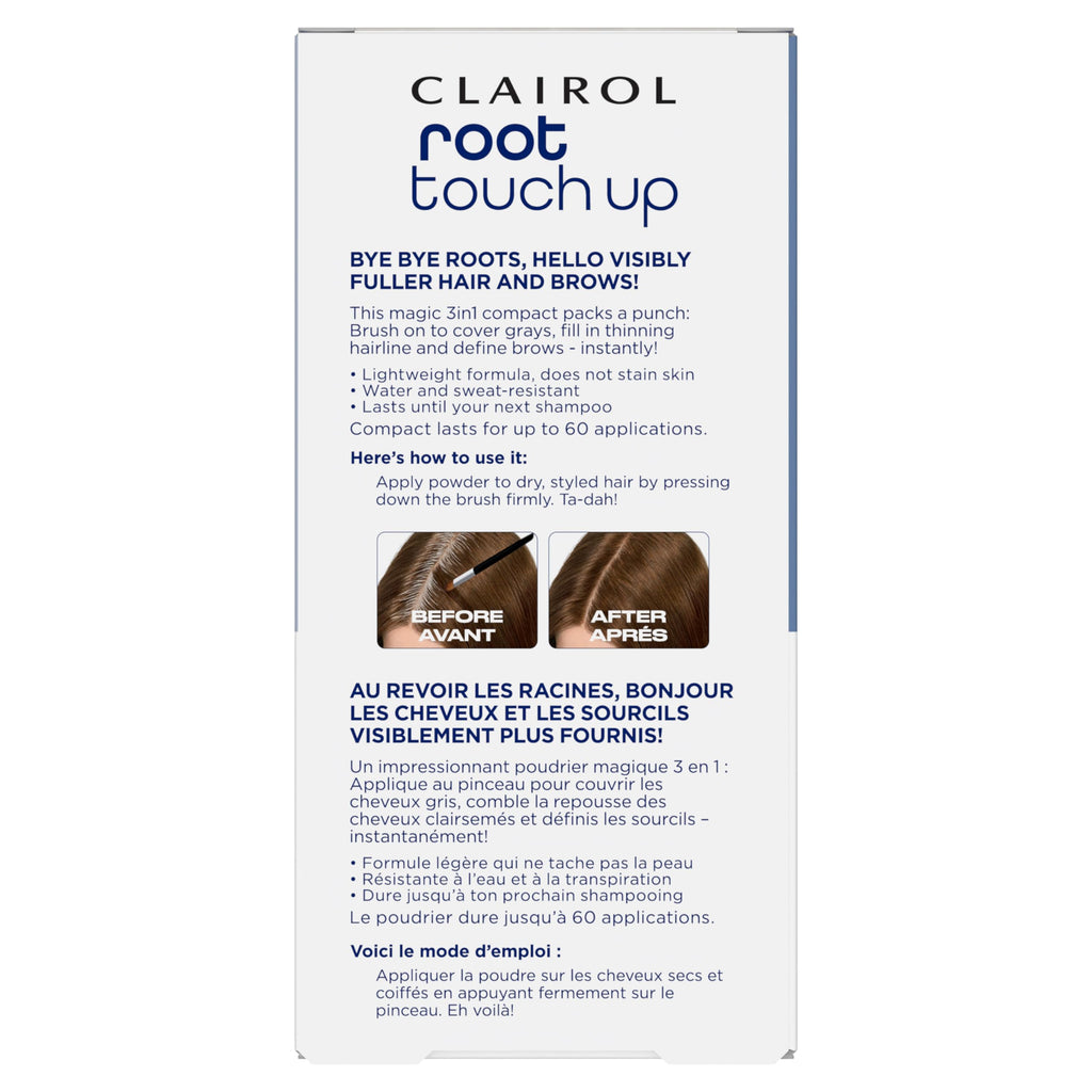 Clairol Root Touch-Up Concealing Powder - Medium Brown - 1 Count Hair Colour Concealer - Damaged Box