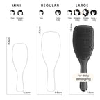 Tangle Teezer Ultimate Detangler Hairbrush - Large Paddle Wet & Dry Detangling Brush for Thick Curly Long Hair - Black Gloss - Damaged Box
