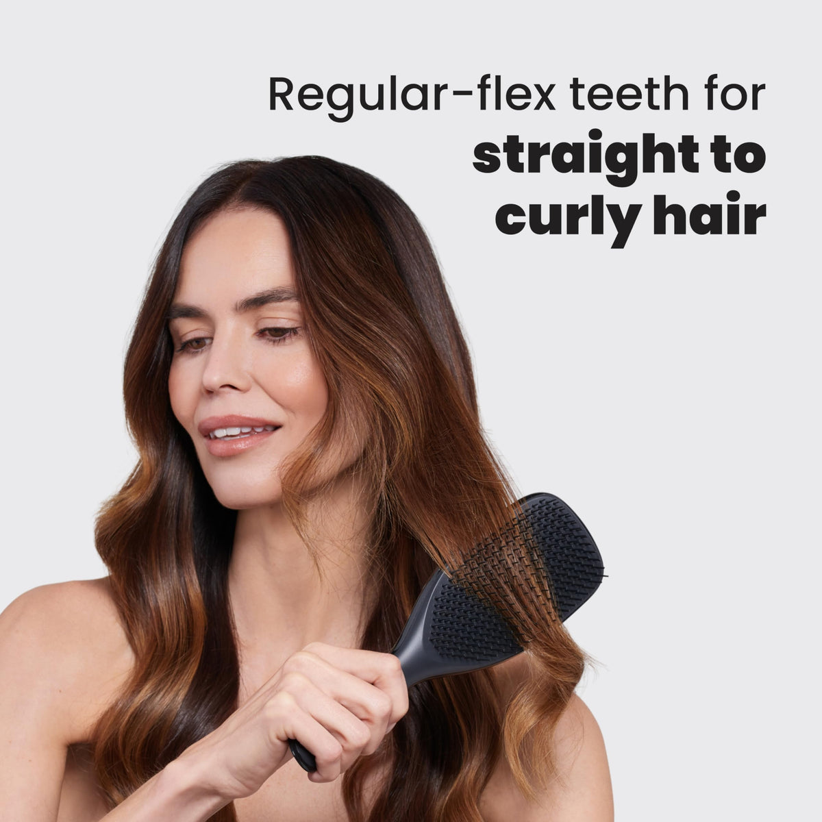 Tangle Teezer Ultimate Detangler Hairbrush - Large Paddle Wet & Dry Detangling Brush for Thick Curly Long Hair - Black Gloss - Damaged Box