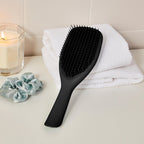 Tangle Teezer Ultimate Detangler Hairbrush - Large Paddle Wet & Dry Detangling Brush for Thick Curly Long Hair - Black Gloss - Damaged Box