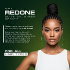 Redone Olive Oil Sheen Spray 500ml - Hair Shine, Moisture, Dry Scalp, Braids, Afro Hair, Coconut Oil - Damaged Box