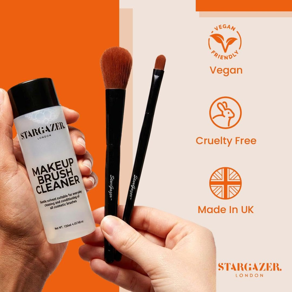 Stargazer Makeup Brush Cleaner Solution - Deep Cleaning Liquid for Foundation Eyeshadow - Cruelty-Free Brush Care - New