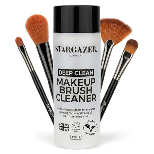 Stargazer Makeup Brush Cleaner Solution - Deep Cleaning Liquid for Foundation Eyeshadow - Cruelty-Free Brush Care - New