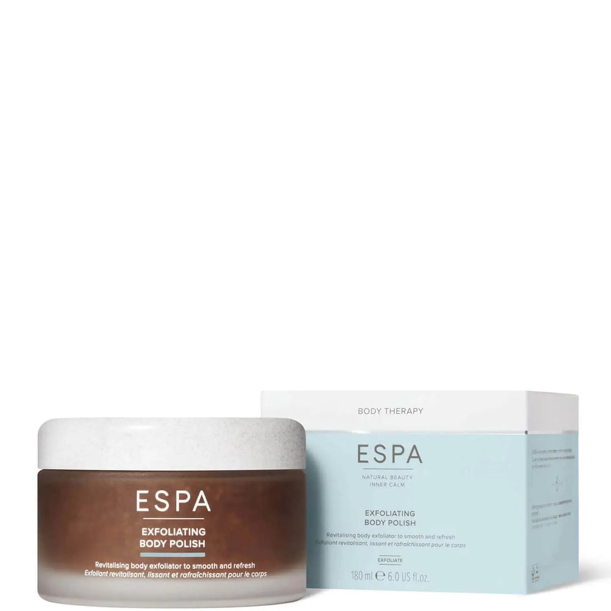 ESPA Exfoliating Body Polish 180ml - Body Scrub for Dry Rough Skin - Smooth & Refine Formula - Damaged Box