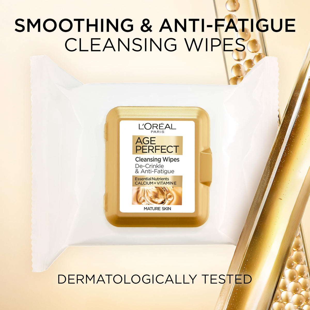 L'Oreal Paris Cleansing Wipes, Age Perfect For Mature Skin 6 Pack (25 Each) - Damaged Box
