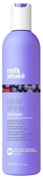 milk_shake Silver Shine Shampoo 300ml - Anti-Yellow Purple Pigment for Blonde, White & Grey Hair - New