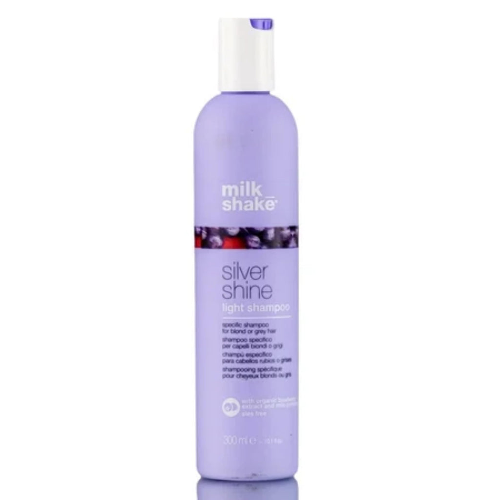 milk_shake Silver Shine Shampoo 300ml - Anti-Yellow Purple Pigment for Blonde, White & Grey Hair - New