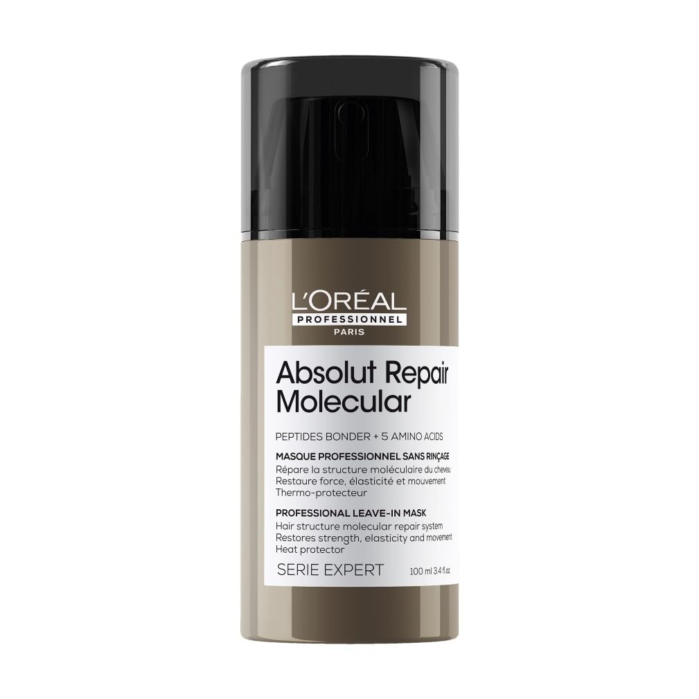 L'Oreal Professionnel Absolut Repair Molecular Leave-In Mask 100ml - Damaged Hair Treatment - Peptides Bond Repair - New