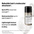 L'Oreal Professionnel Absolut Repair Molecular Leave-In Mask 100ml - Damaged Hair Treatment - Peptides Bond Repair - New
