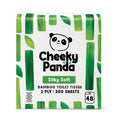 The Cheeky Panda Bamboo Toilet Rolls Bulk Buy - 48 Rolls of 3 Ply Toilet Paper | Plastic Free Packaging and Sustainable Tissue Paper | Compostable Loo Roll - Very Good