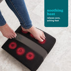 HoMedics Shiatsu Foot Massager with Heat - Deep Kneading, 6 Rotating Nodes, Toe Touch Control - White - Very Good