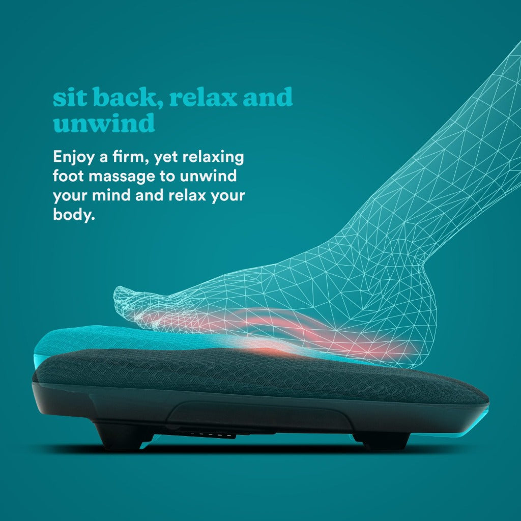 HoMedics Shiatsu Foot Massager with Heat - Deep Kneading, 6 Rotating Nodes, Toe Touch Control - White - Very Good