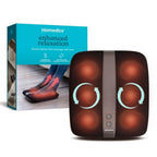 HoMedics Shiatsu Foot Massager with Heat - Deep Kneading, 6 Rotating Nodes, Toe Touch Control - White - Very Good