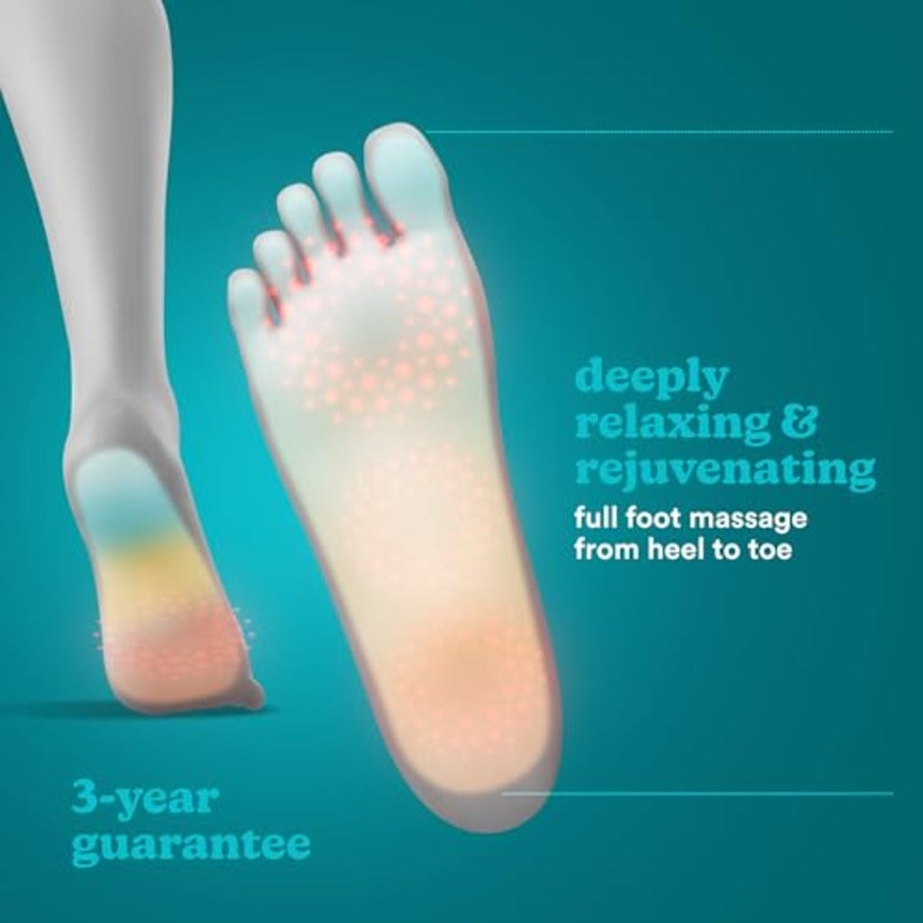 HoMedics Shiatsu Foot Massager with Heat - Deep Kneading, 6 Rotating Nodes, Toe Touch Control - White - Very Good