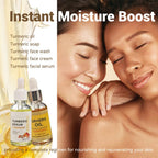 MKNZOME Turmeric Skincare Set - 5 Pcs Facial Kit with Cream, Soap & Oil - Body & Bath Pamper Gifts for Women - Damaged Box