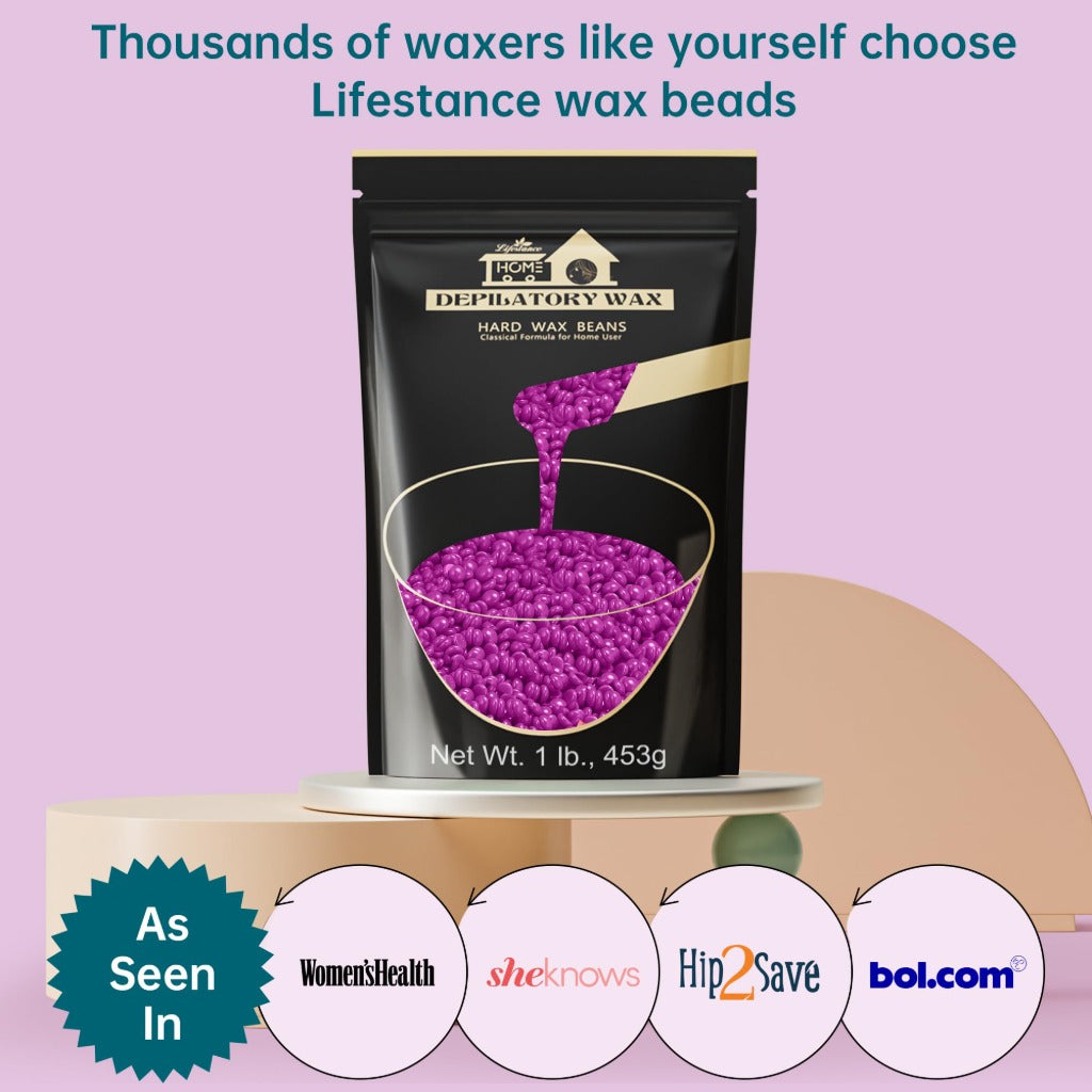 Lifestance Violet Hard Wax Beads 450g - Coarse Hair Removal Formula - Waxing Pellets - Damaged Box
