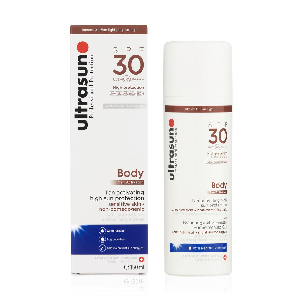 Ultrasun Body Tan Activator SPF30 150ml - Sun Protection Lotion - UVA UVB Sunscreen - Damaged Box
